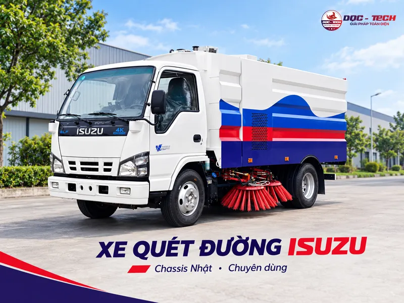 Top 9+ xe quét đường Isuzu: Gom rác khỏe, Chạy cơ động