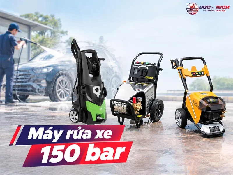 TOP 10 Máy rửa xe 150 bar: Mạnh mẽ - Xịt khỏe - Giá tốt