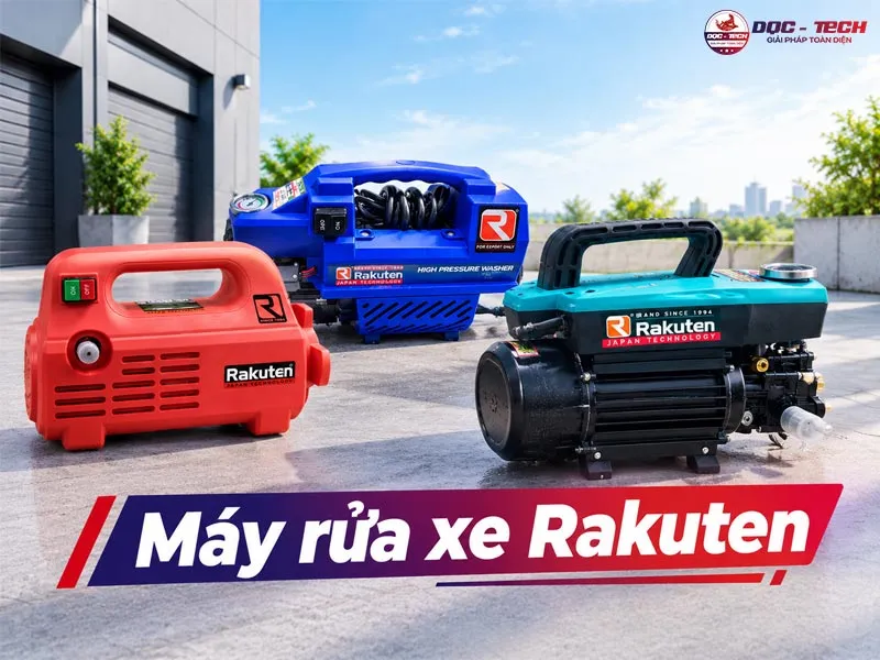 5+ Máy rửa xe Rakuten: Nhỏ gọn - Bền bỉ - Xịt hiệu quả