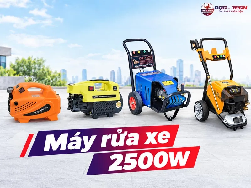 TOP 18 Máy rửa xe 2500W: Hiện đại - Xịt khỏe - Giá tốt