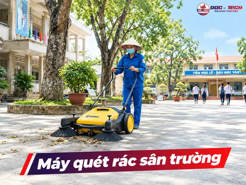 TOP 4+ máy quét rác sân trường quét khỏe, nhẹ công