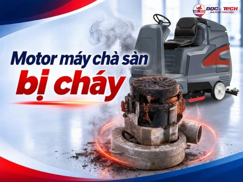 Motor máy chà sàn bị cháy: Làm gì để tránh mất tiền triệu?