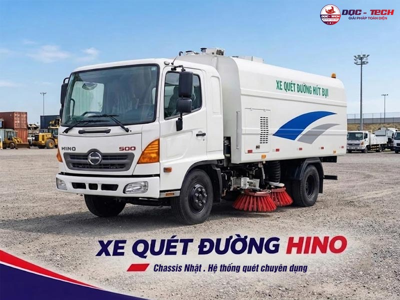 7+ Xe quét rác Hino: Quét sạch - Sức chứa khủng