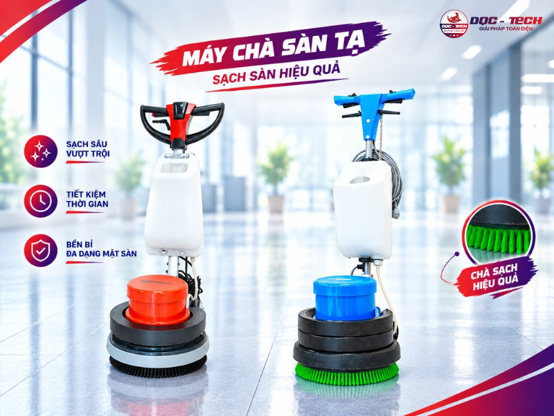 Máy chà sàn tạ: 5 model lực ép mạnh, làm sạch sâu, nên mua