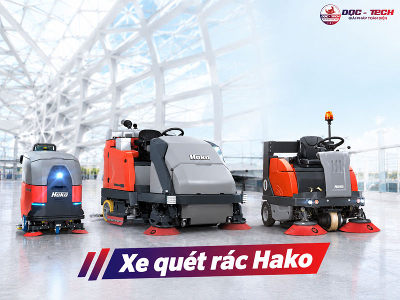 Xe quét rác Hako: Công nghệ quét dọn hiện đại chuẩn Đức