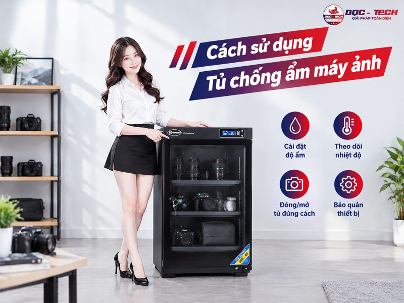 Hướng dẫn cách sử dụng tủ chống ẩm máy ảnh chuẩn thợ, đơn giản