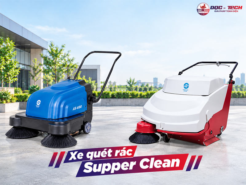 Thumbnail bài viết: Xe quét rác Supper Clean: Quét khỏe - Bền bỉ - Giá tốt