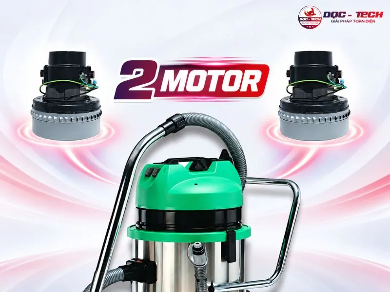 Máy hút bụi công nghiệp Kumisai KMS60-2Q 2 motor 3000W