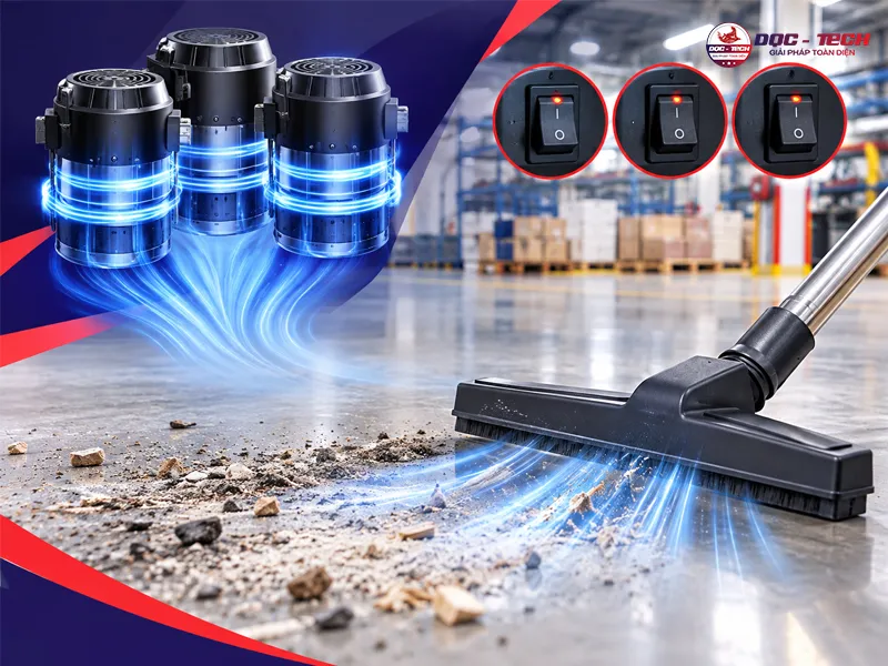 3 motor tương ứng với 3 công tắc điều khiển