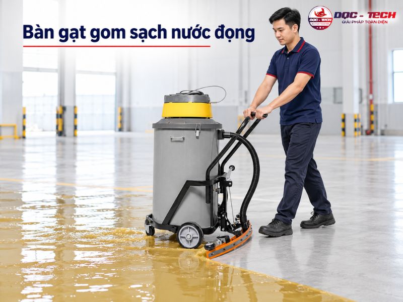 Bàn gạt máy hút bụi công nghiệp Kumisai KMS 601T gom nước đọng hiệu quả