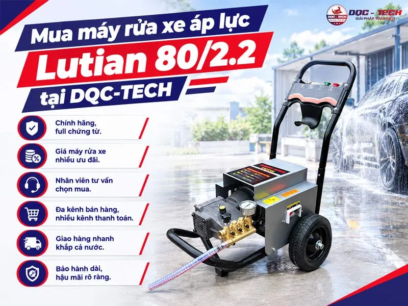 Bán máy rửa xe Lutian 80/2.2 Bán máy rửa xe Lutian 80/2.2