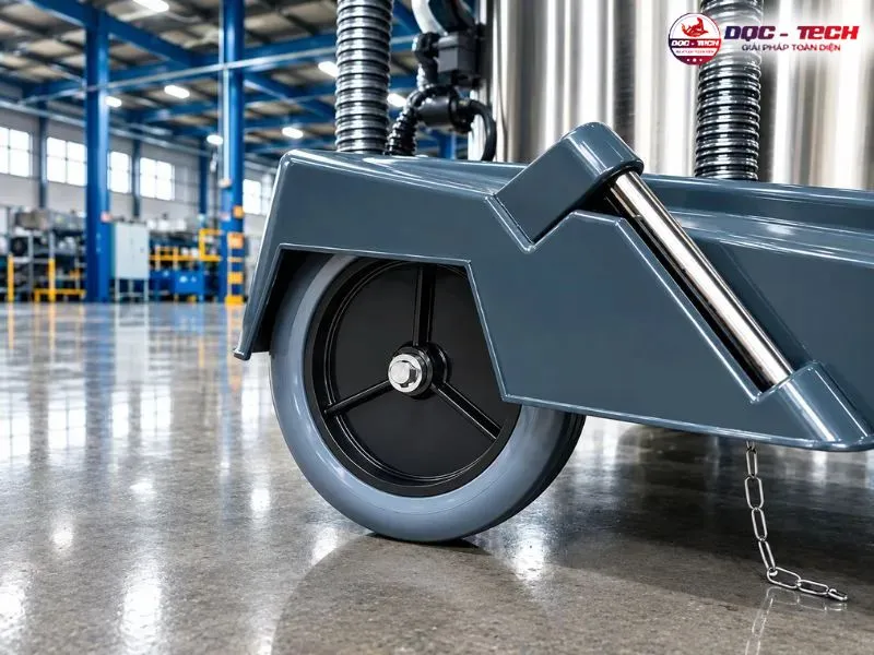 Bánh xe máy hút bụi công nghiệp 2 motor thuận tiện di chuyển