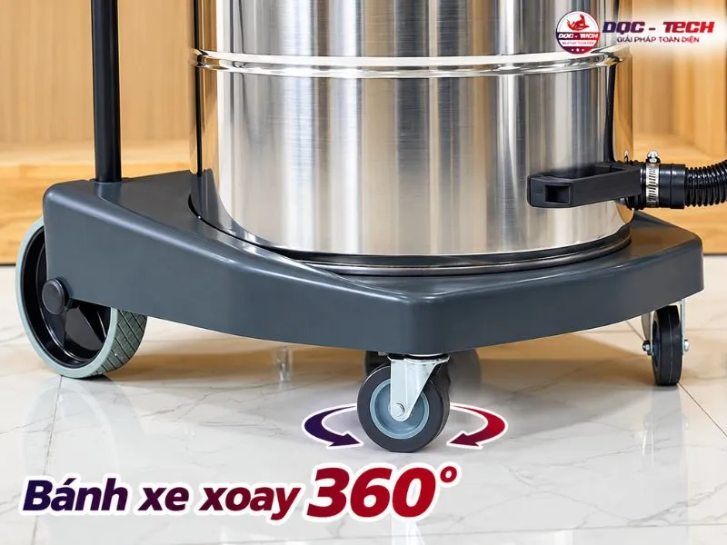 Máy hút bụi công suất lớn TopClean TC 70W sở hữu bánh xe xoay 360 độ