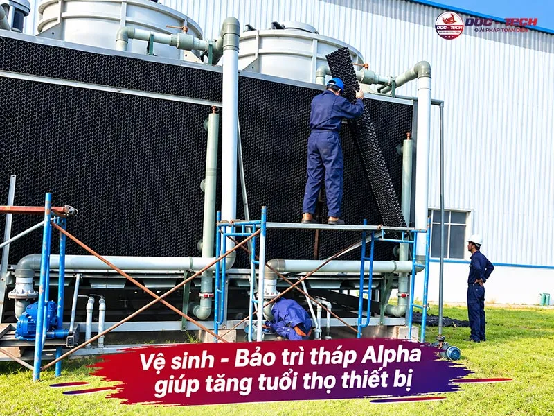sử dụng và bảo trì tháp giải nhiệt Alpha