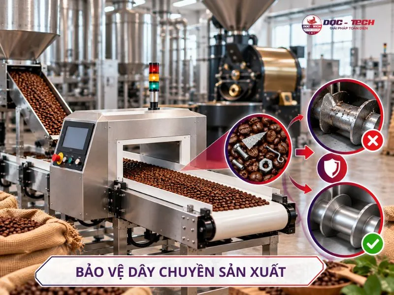 Máy loại bỏ kim loại giúp bảo vệ dây chuyền sản xuất