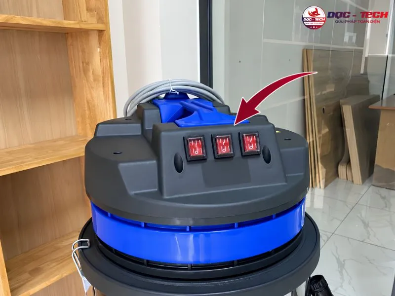Điều chỉnh số motor máy hút bụi nhà xưởng Palada PD 90 phù hợp