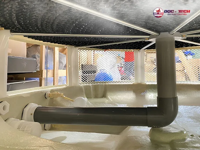 Bể chứa nước sau tuần hoàn của tháp Kumisai KMS 150RT