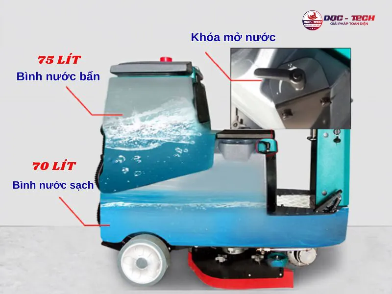 Bình chứa máy chà sàn ngồi lái Kumisai KMS D6