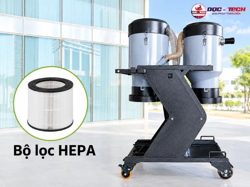 Máy hút bụi công nghiệp DQC Tech 33A với bộ lọc Hepa cao cấp