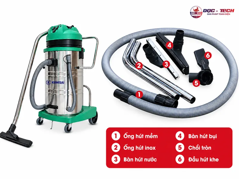 bộ phụ kiện đi kèm khi mua Kumisai KMS80