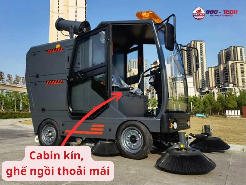 cabin kín, ghế ngồi thoải mái