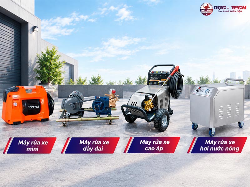 Các loại máy bơm rửa xe Trung Quốc