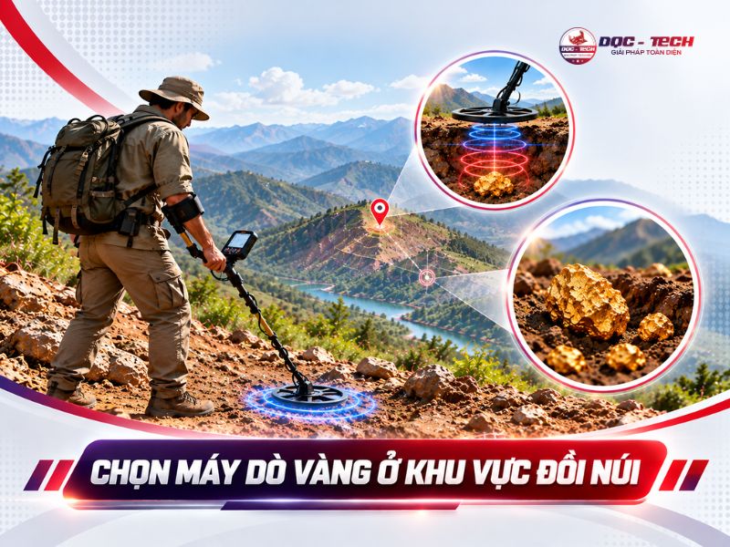 Cách chọn mua máy dò vàng khi tìm kiếm ở vùng đồi núi
