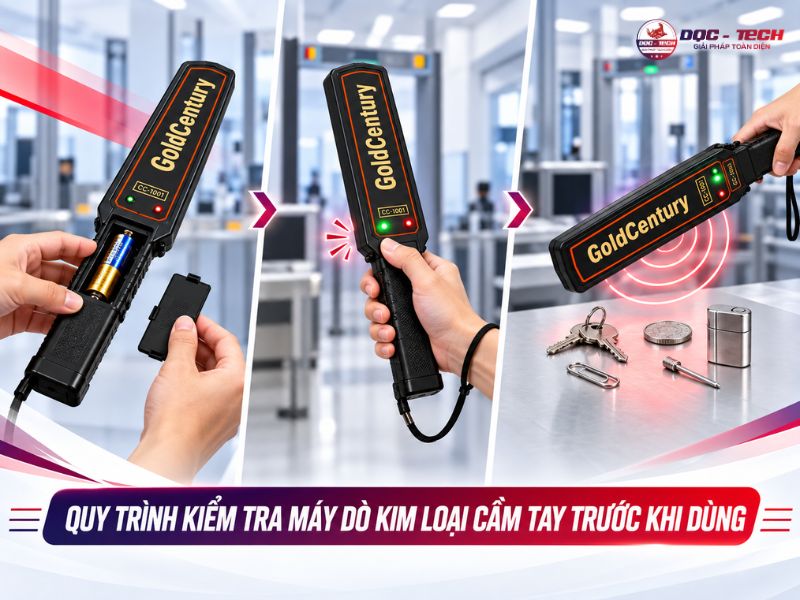 Hướng dẫn kiểm tra máy dò kim loại cầm tay trước khi dùng
