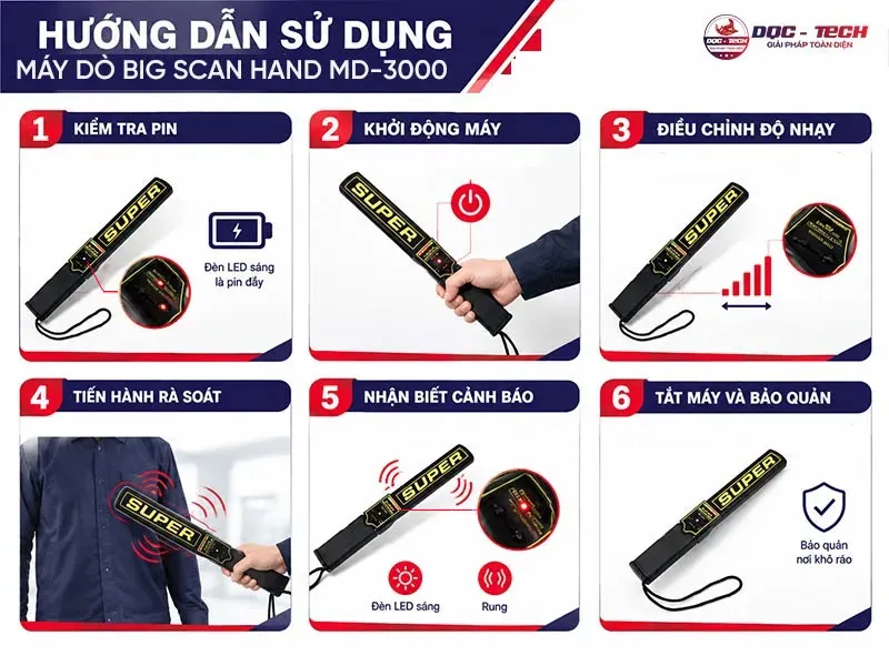 Hướng dẫn sử dụng máy dò Big Scan Hand MD-3000