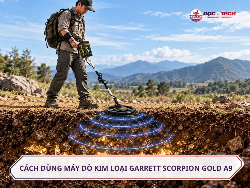 Tư vấn cách dùng máy rà kim loại lòng đất Garrett Scorpion Gold A9