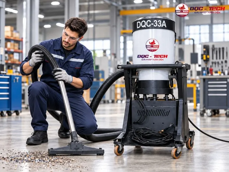 Kiểm tra máy hút bụi công nghiệp DQC Tech 33A định kỳ