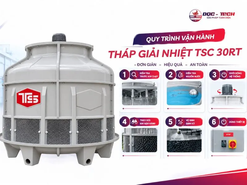 Hướng dẫn vận hành tháp giải nhiệt Tashin TSC 30RT