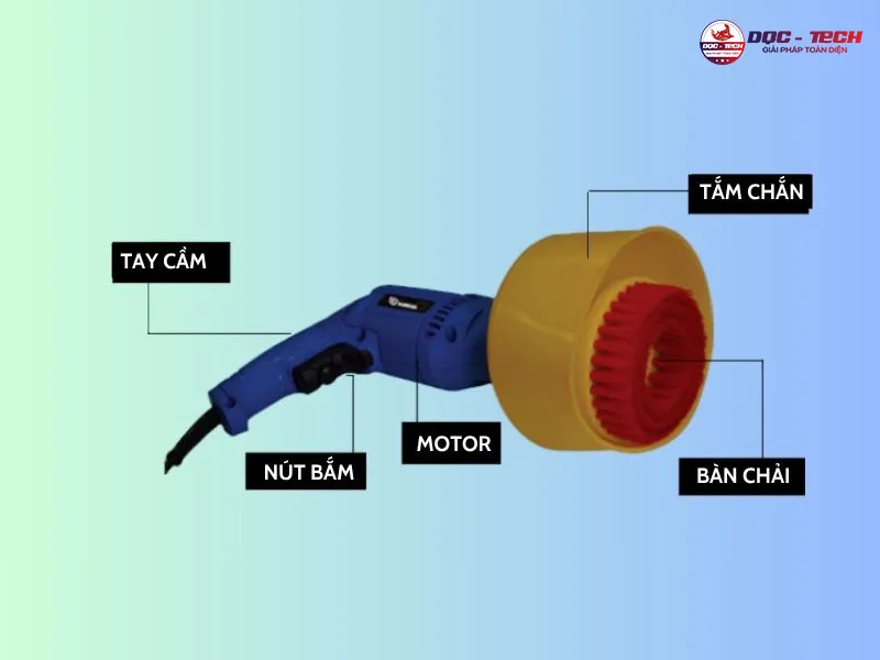 Cấu tạo máy chà sàn Kumisai KMS 600