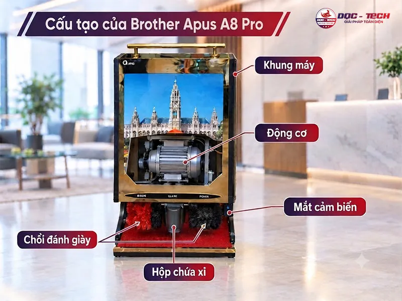 Máy đánh giày Brother Apus A8 Pro chính hãng