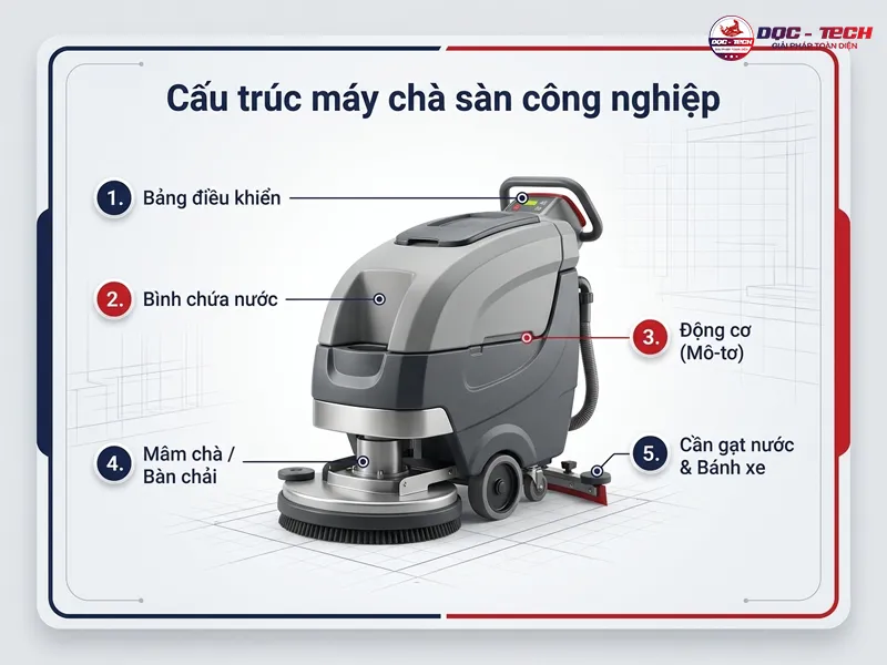 Giải mã cấu trúc máy chà sàn