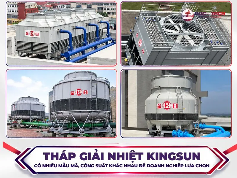 Tháp giải nhiệt Kingsun có nhiều mẫu mã, chi phí hợp lý