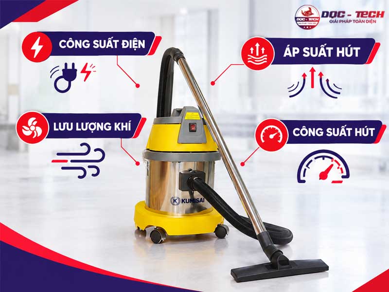 chọn mua máy hút bụi công nghiệp theo thông số thực tế