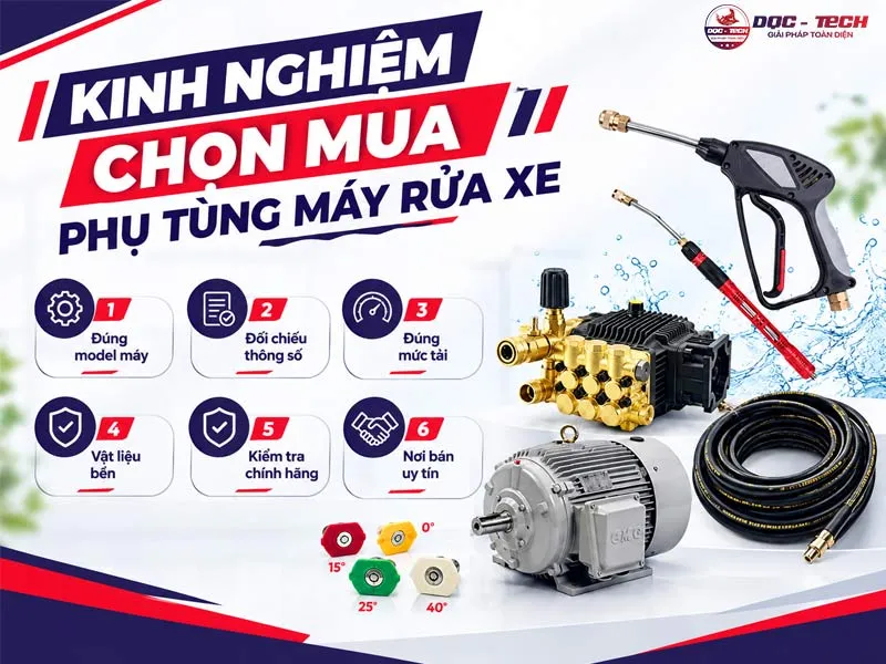Chọn mua phụ kiện máy rửa xe