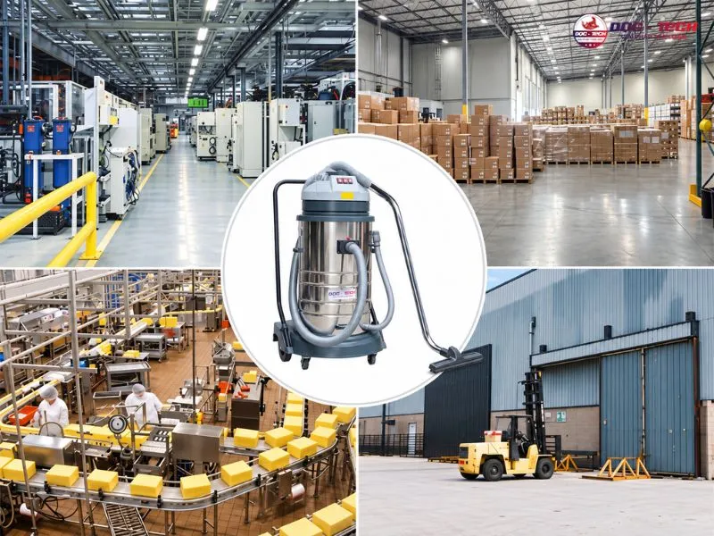 Thiết bị hút bụi DQC Tech phù hợp vệ sinh môi trường công nghiệp