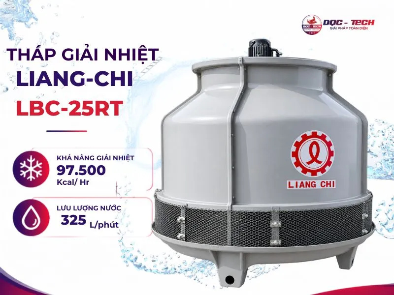 Khả năng giải nhiệt thực tế của tháp hạ nhiệt Liang Chi LBC-25RT Khả năng giải nhiệt thực tế của tháp hạ nhiệt Liang Chi LBC-25RT