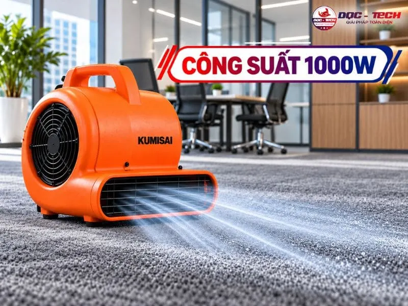 Công suất quạt sấy thảm Kumisai BF 535 mạnh mẽ