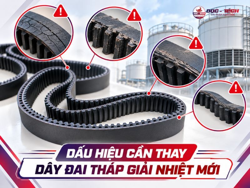 Dấu hiệu cần thay mới dây đai tháp giải nhiệt ngay