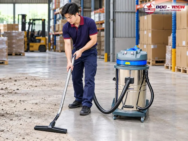 Di chuyển đầu hút máy hút bụi công nghiệp đúng kỹ thuật nhất