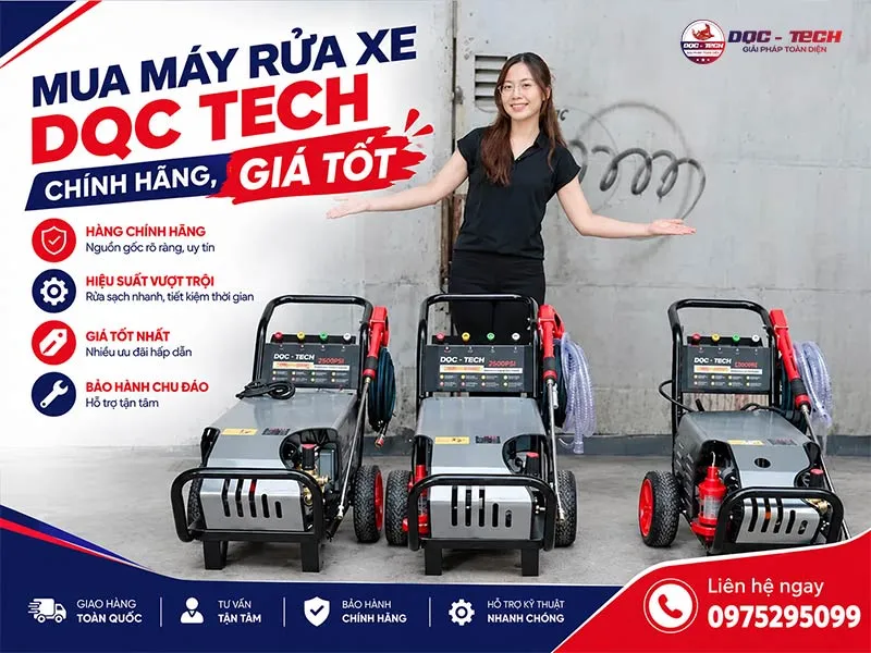 Mua máy rửa xe cao áp DQC Tech chính hãng
