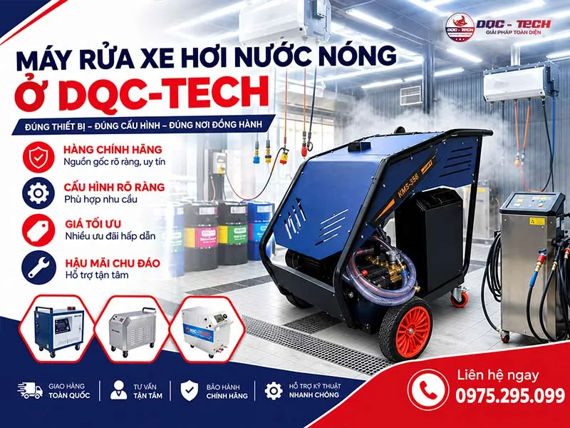 Địa chỉ mua máy rửa xe hơi nước nóng chính hãng, giá tốt
