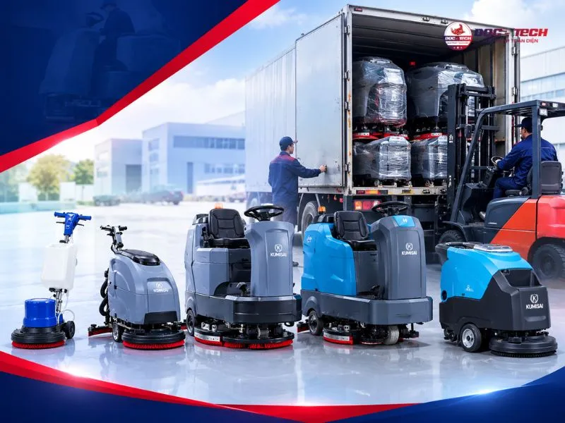 DQC-TECH phân phối máy chà sàn Kumisai chính hãng, giá rẻ