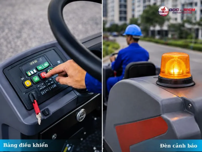 DQC Tech 18F được trang bị nhiều phụ kiên đảm bảo an toàn