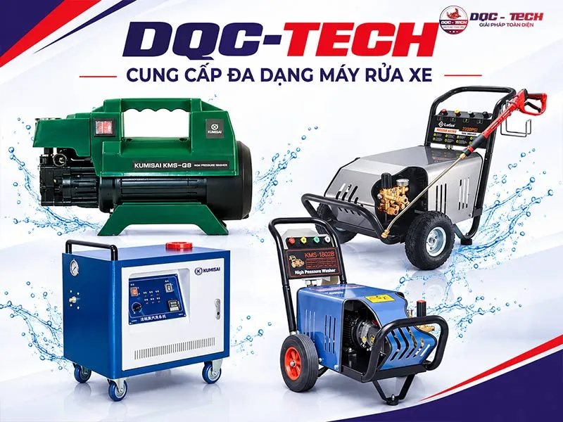 DQC-TECH phân phối đủ loại máy rửa xe chính hãng, giá tốt