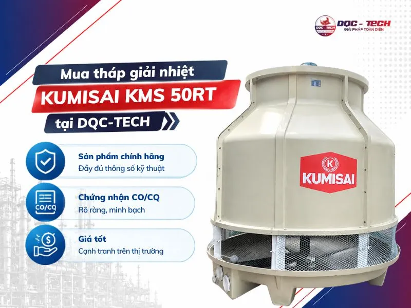 Mua tháp giải nhiệt Kumisai KMS 50RT chính hãng tại DQC-TECH