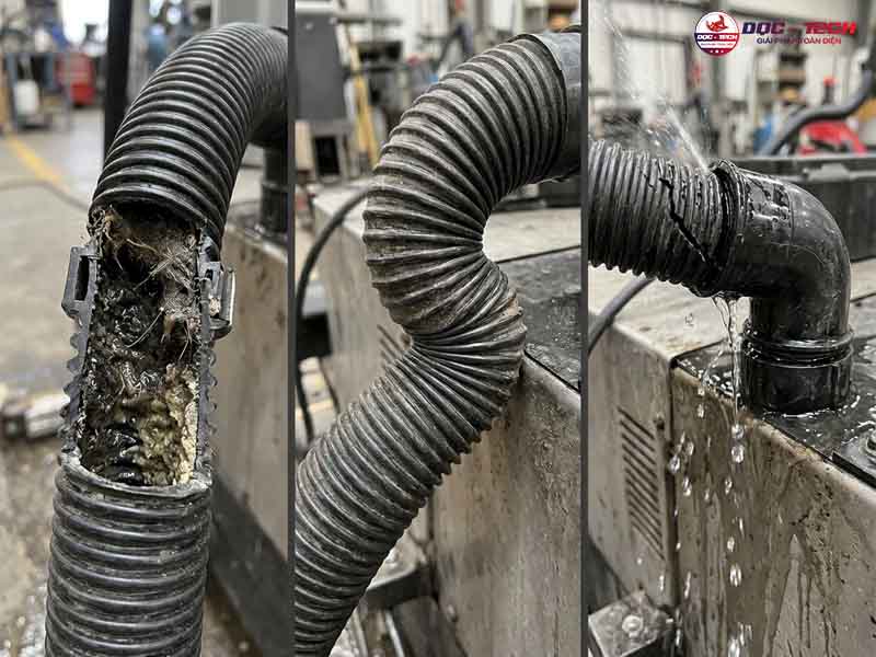 Đường ống dẫn nước có vấn đề khiến máy không ra nước